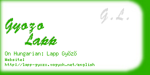 gyozo lapp business card